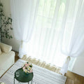 Sheer Voile Curtain for Living Room & Bedroom - Tulle Drapes, Multiple Colors