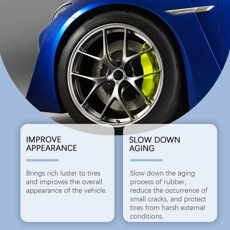 High Gloss Tire Polish Wax for Car Motorcycle SUV Restores Shine & Prevents Cracks