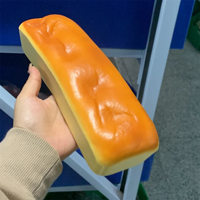 Soft Cheese Sponge Model - Rectangular Squishy Cake Decoration 10x2.3inch
