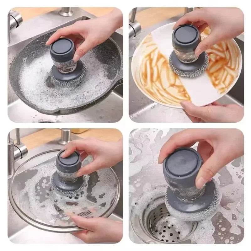 Stainless Steel Scrubber Pack for Kitchen & Bathroom Cleaning - Multiple Colors