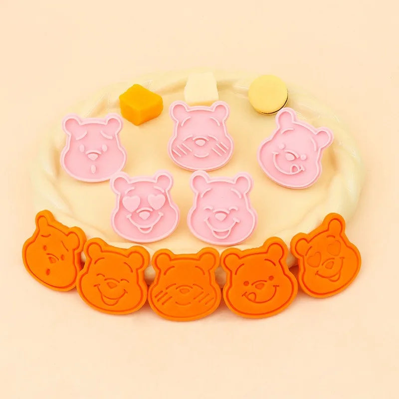 3D Cartoon Winnie The Pooh Cookie Cutter Set for Baking & Clay Crafting