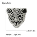 Luxury Rhinestone Leopard Brooch for Women Animal Pin Casual Party Accessory Gift