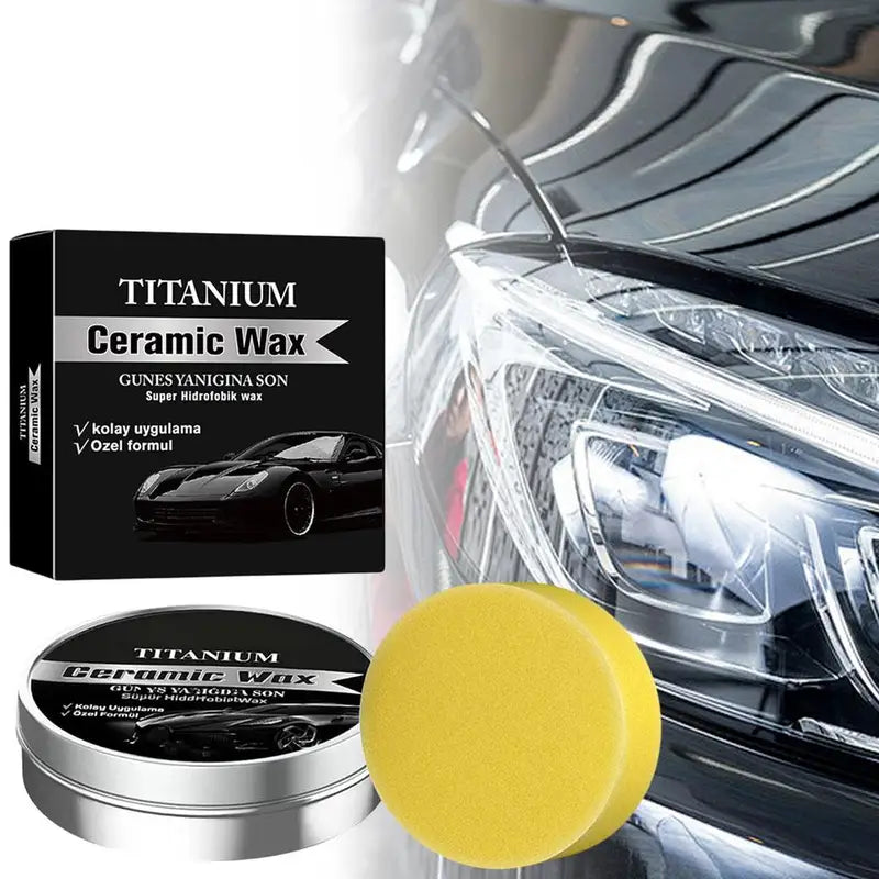 Ceramic Car Wax Sealant Kit - Waterproof Scratch-Resistant Coating with Applicator Sponge