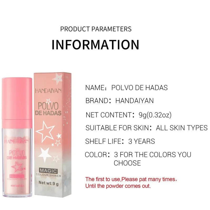 Multi-Color Fairy Powder Highlighter Contour Stick Brightening Makeup Illuminator Glitter