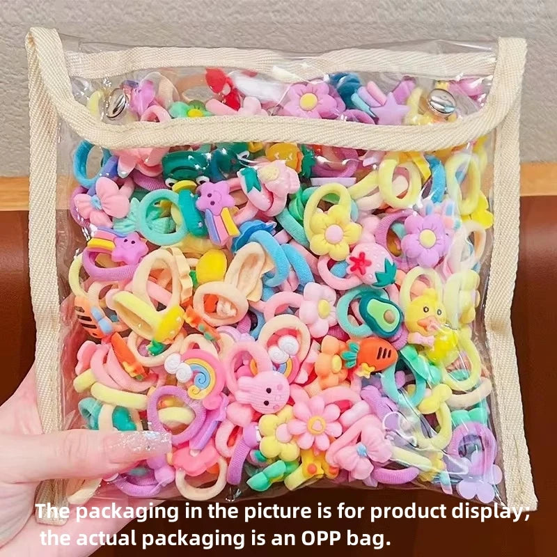 Kids Hair Rubber Bands - Gentle, Non-Hurt Hair Ties for Children, Baby Girl & Little Girl Hair Ropes
