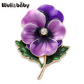 February Birthday Flower Brooch Pins for Women - Enamel Floral Jewelry