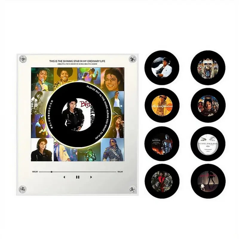 NFC Music Player Night Light with Acrylic Design - Magnetic Fridge Light & Desk Decor