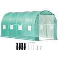 Walk-in Tunnel Greenhouse with Galvanized Frame & Waterproof Cover - Multiple Sizes