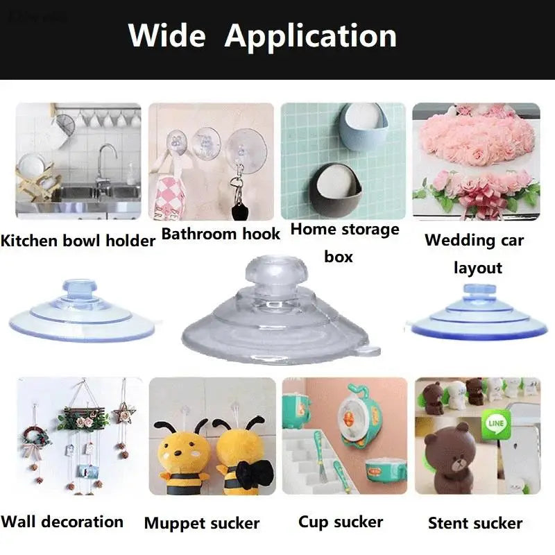 Large Vacuum Suction Cup PVC Sucker for Glass & Bathroom Use - Strong & Reusable