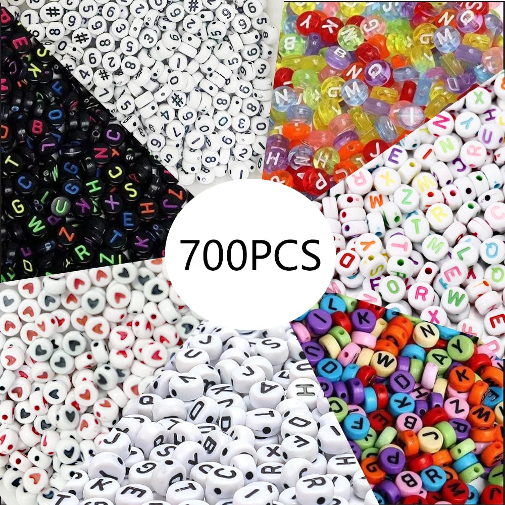 700pcs Colorful Acrylic Letter Beads for Jewelry Making DIY Friendship Bracelets
