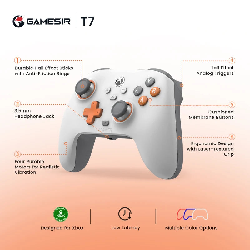 Wired Xbox Gaming Controller with Hall Effect Joysticks and Triggers - Compatible with Xbox Series X|S and Windows