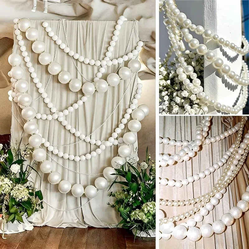20PCS Pearl String Hanging Decoration for Wedding Backdrops and Parties