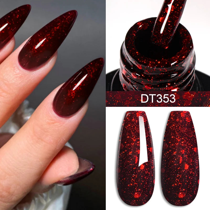 7ml Long-Lasting Gel Nail Polish Set for Manicure & Nail Art - French Style