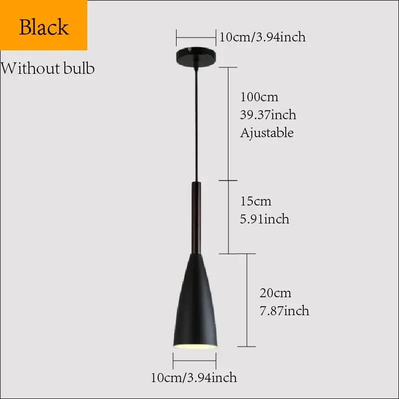 Nordic Style Modern Chandelier for Living Room Bedroom Kitchen Black White Gray