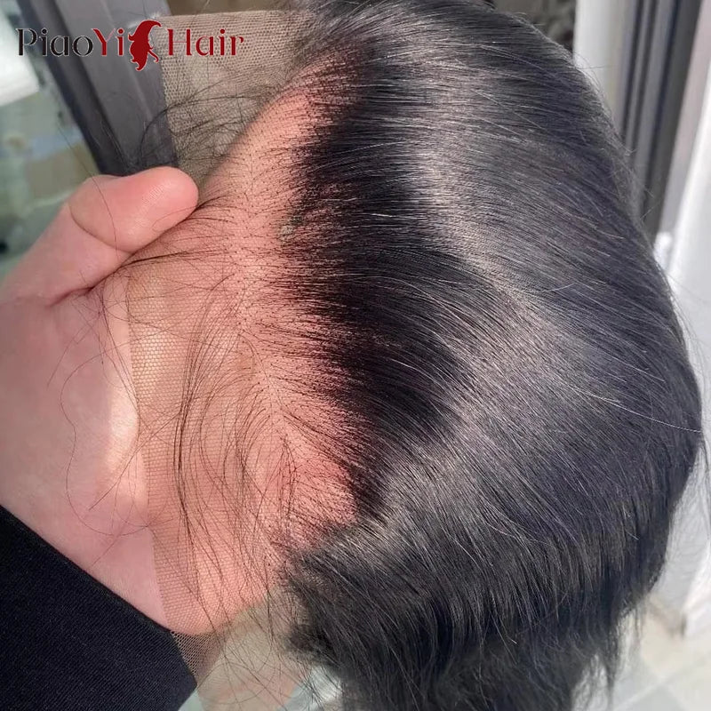 Human Hair Lace Frontal & Closure Set 13x6 HD Transparent Swiss Lace Preplucked