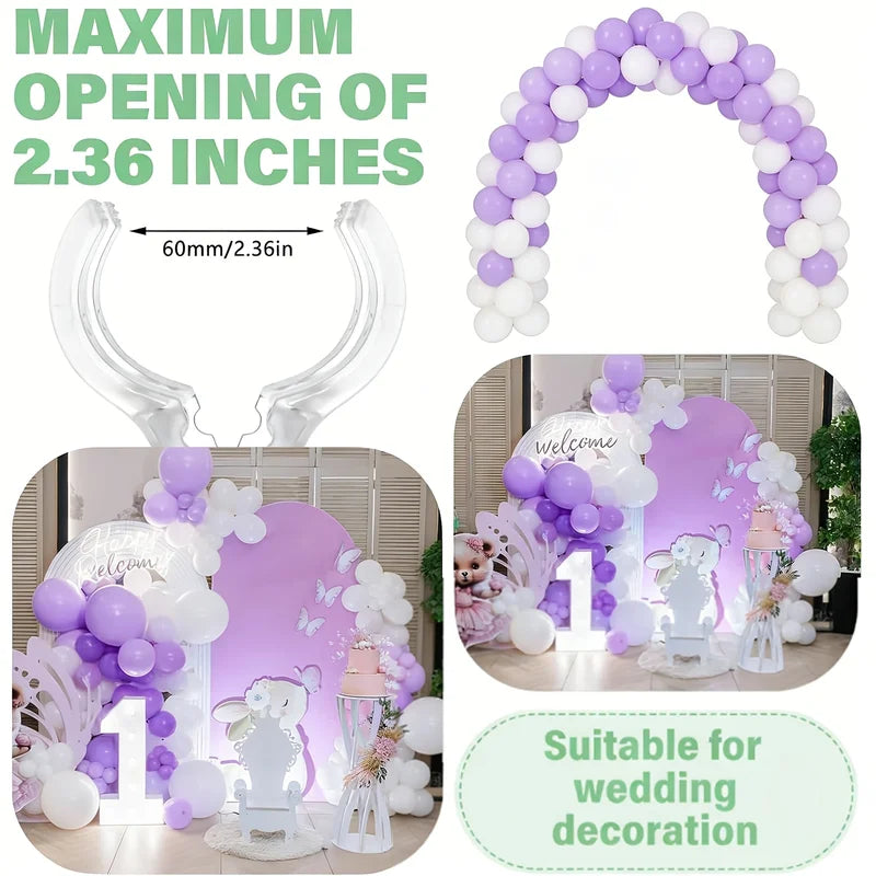5-10pcs Non-Slip Balloon Arch Clips Transparent Plastic Spring Clamps for Photography & Decor