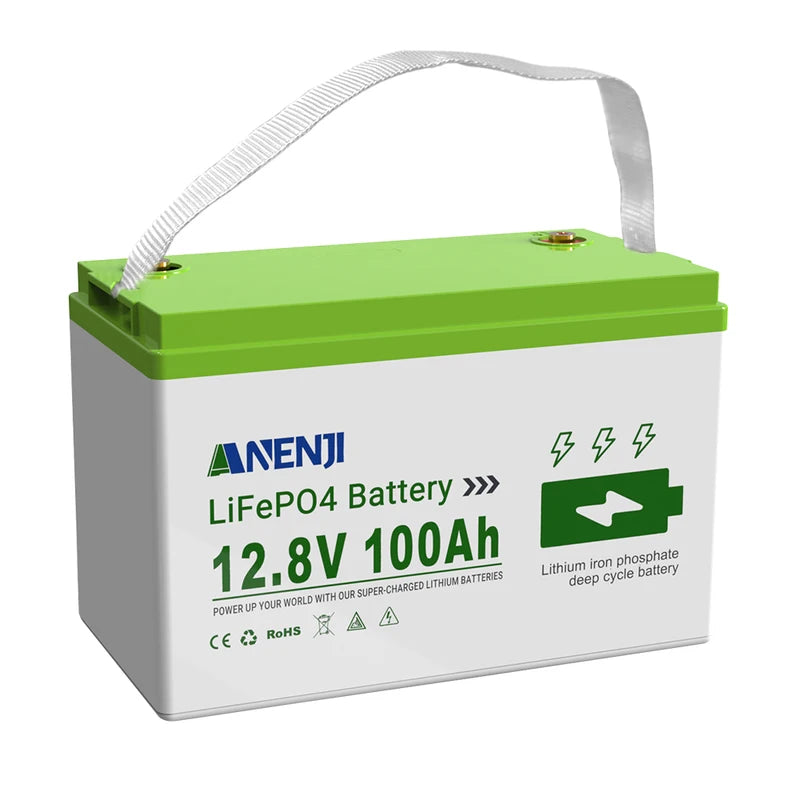 12.8V/25.6V 100Ah LiFePO4 Lithium Battery with Bluetooth and Low Temp Protection