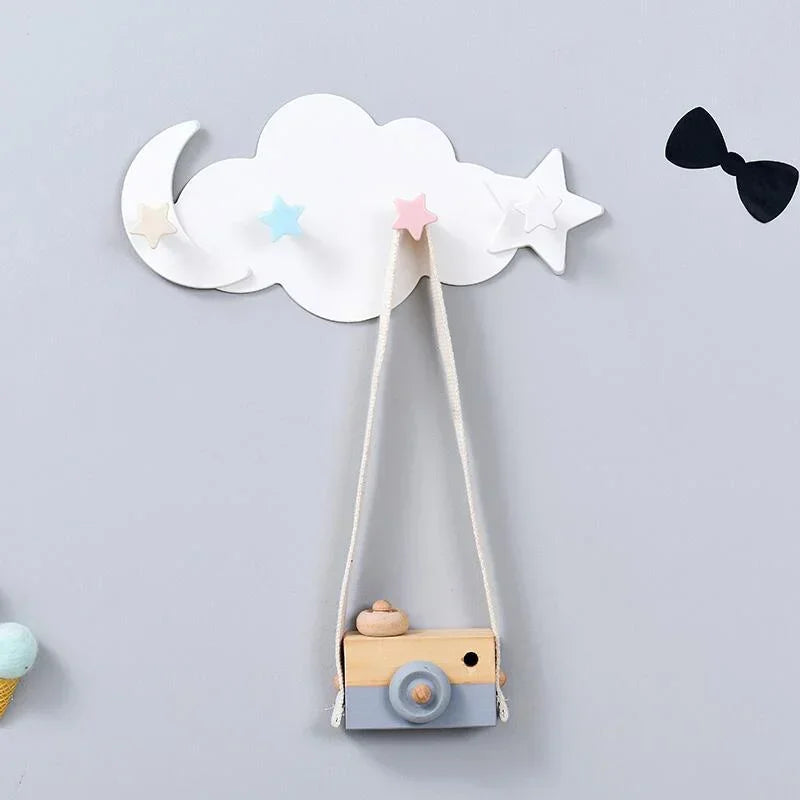 Self-Adhesive Cloud Wall Hook - Traceless Plastic Storage Rack for Living Room Bathroom Kitchen Key Bag Organizer