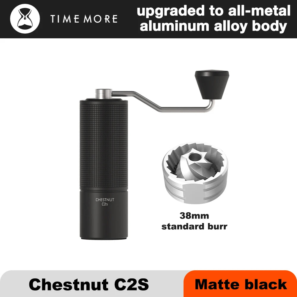 Portable Manual Coffee Grinder with Metal Body for Travel & Camping