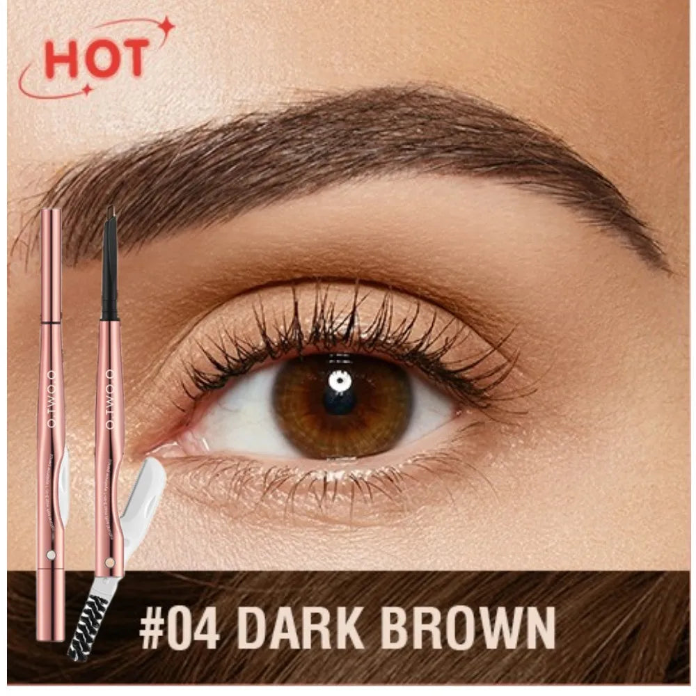 3-in-1 Waterproof Eyebrow Pencil with Trimmer & Spoolie - Precise Brow Definer