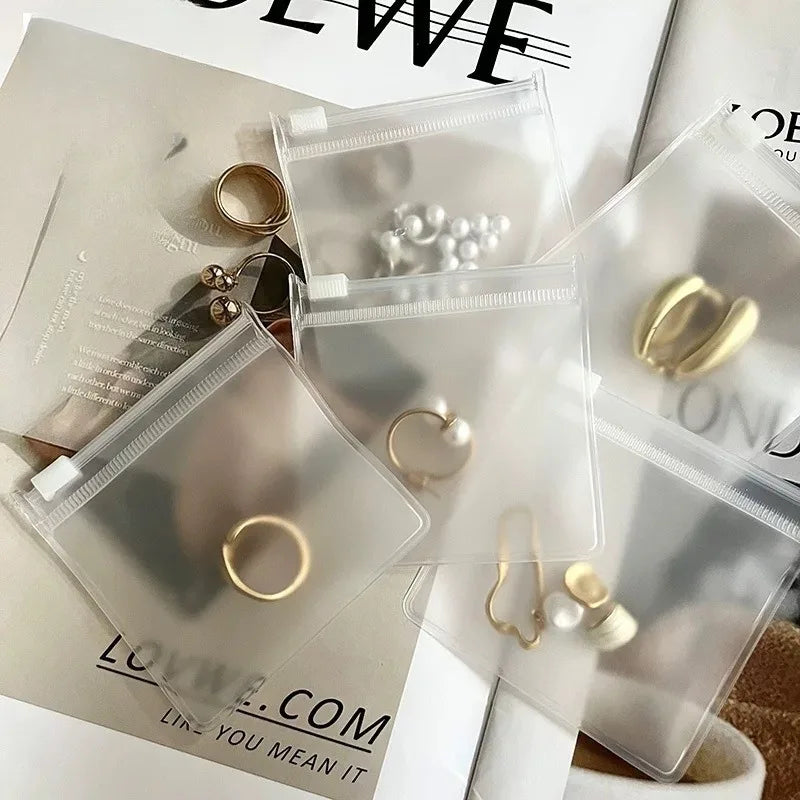 Clear Storage Bags with Air Holes - Organization for Chargers and Small Items, Transparent Rectangular Design