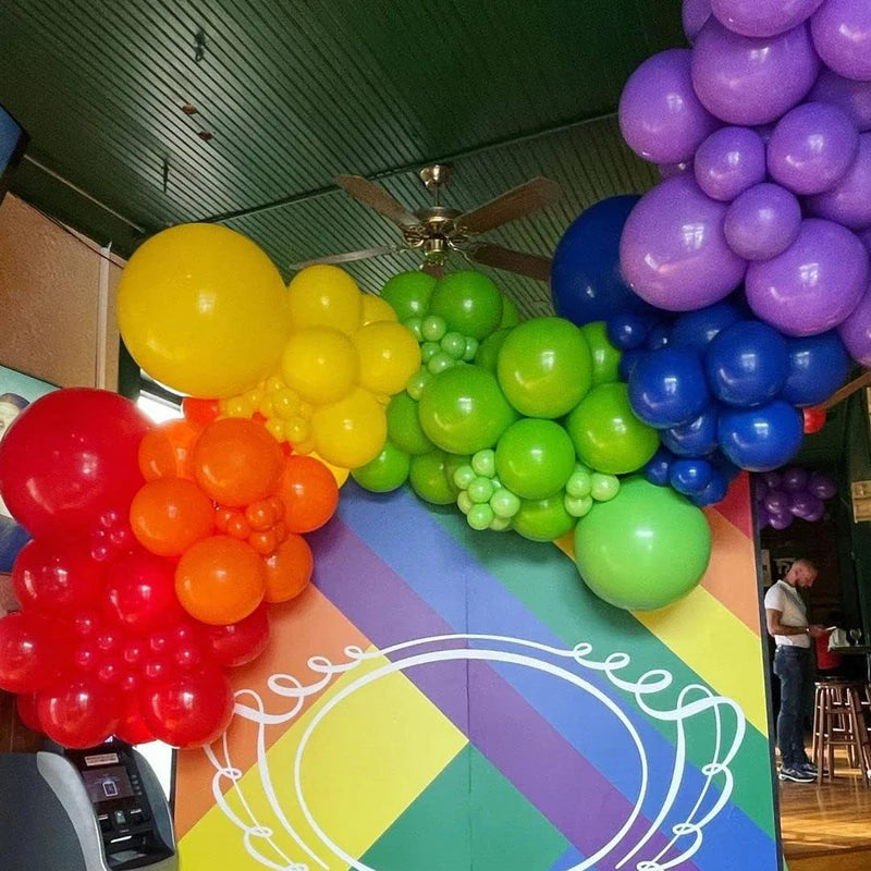 Colorful Rainbow Balloon Garland Arch Kit for Wedding Birthday Kid Baby Shower