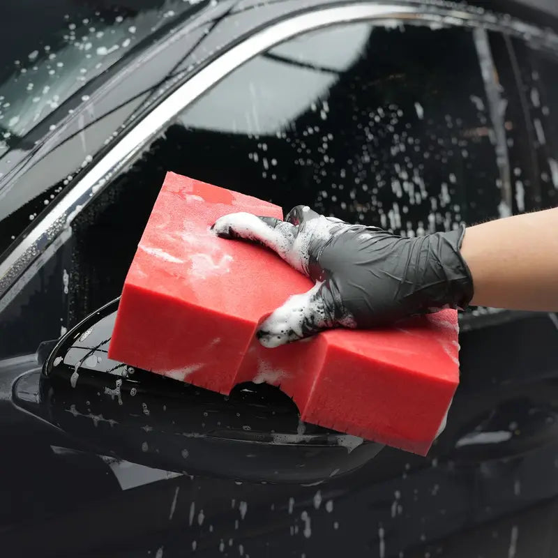 Car Wash Sponge Scratch-Free Durable Cross Cut Grid Cleaning Tool for Auto