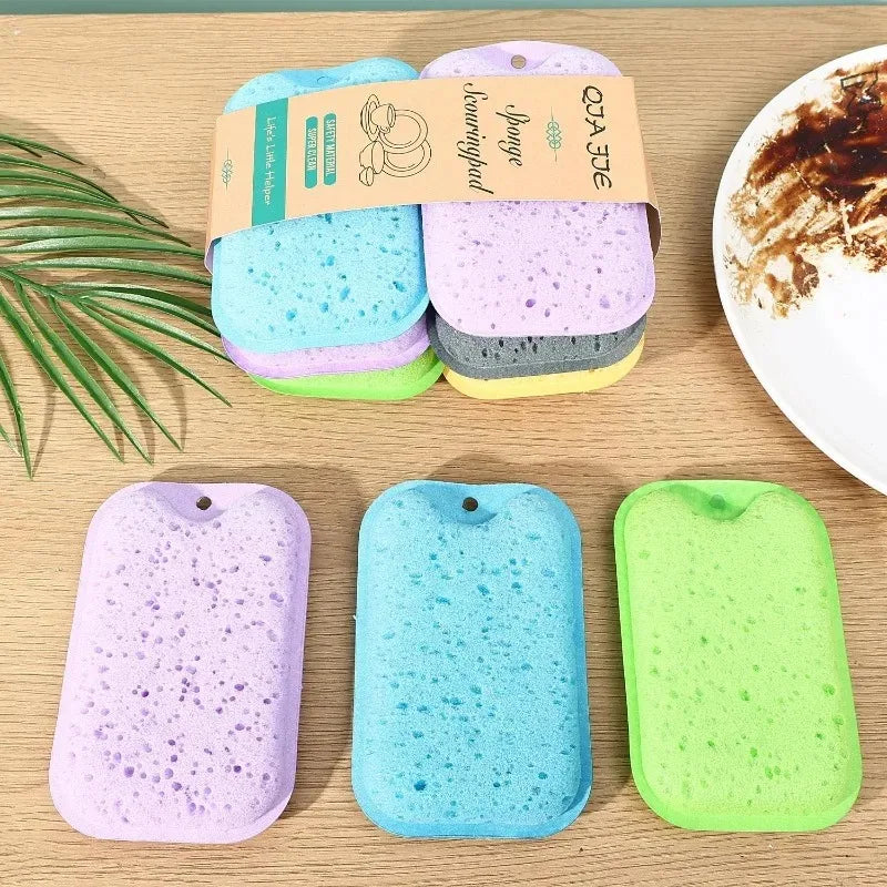 Multi-Purpose Double-Sided Sponge Scouring Pad for Kitchen Cleaning - Absorbent & Durable