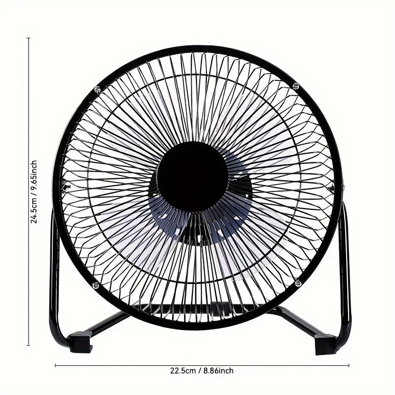 USB Desktop Fan with 2 Adjustable Speeds and 360° Rotation - 4/6/8 Inch Portable Table Fan
