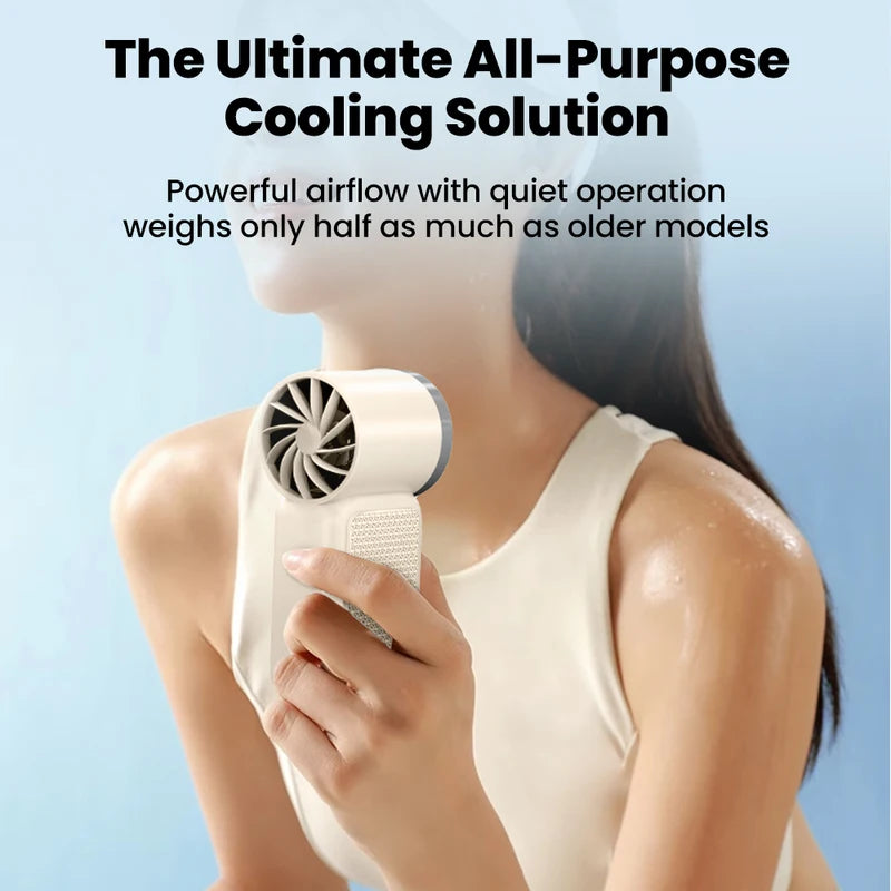 Mini Handheld Portable Fan 5-Speed Rechargeable Pocket Fan for Outdoor Use