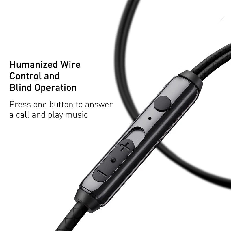 Wired In-Ear Earphones with 6D Stereo Bass and Microphone - Compatible with 3.5mm Devices