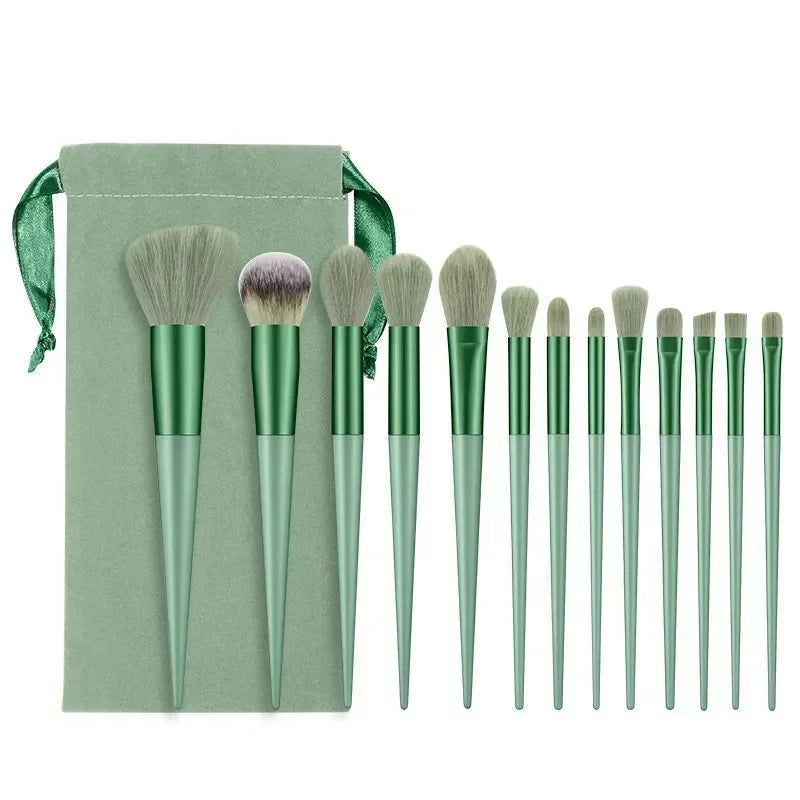 13-Piece Makeup Brush Set with Eye Shadow and Foundation Brushes – Soft Cosmetic Tools for Women