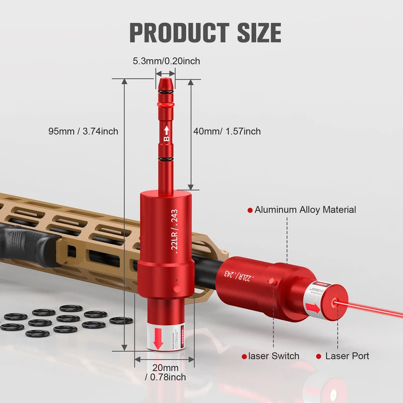 Multifunctional Magnetic Red Green Light Trainer for Shooting & Calibration