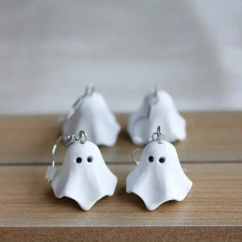 Halloween Ghost Drop Earrings for Women Girls - Cute Festive Jewelry Gift