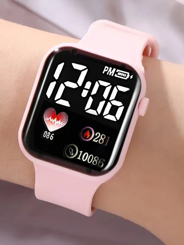 Love Pattern Digital Watch and Butterfly Accessories Set - Casual Gift