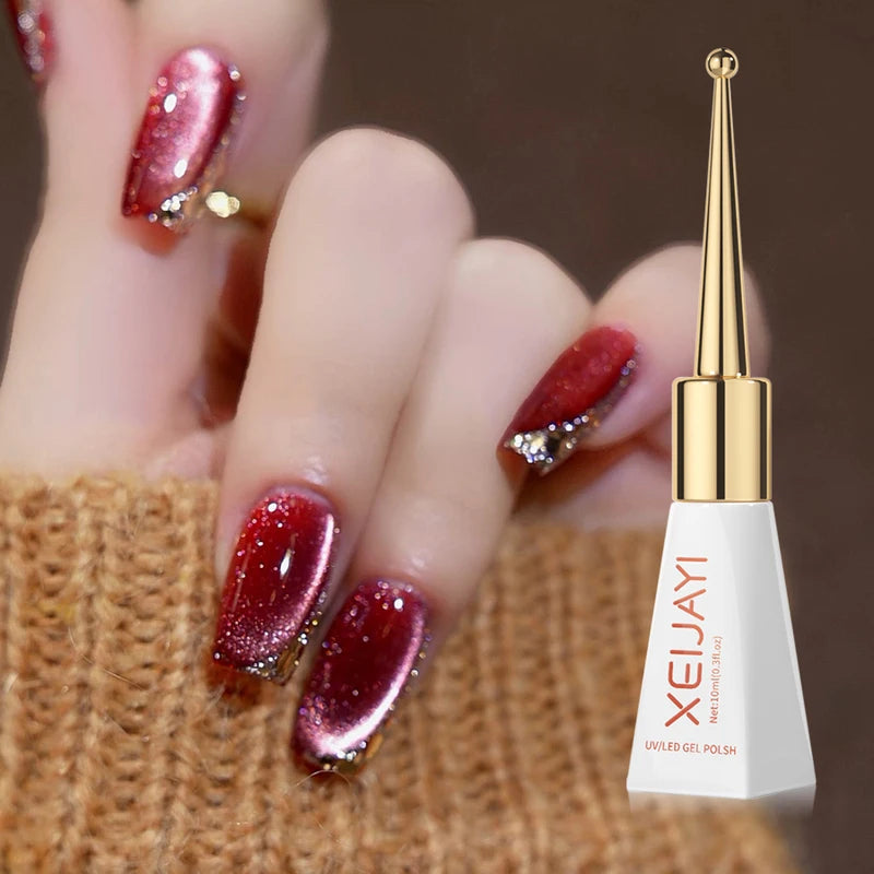 Magnetic Cat Eye Nail Powder - Chili Peppers Metallic Nail Art Glitter 10ml