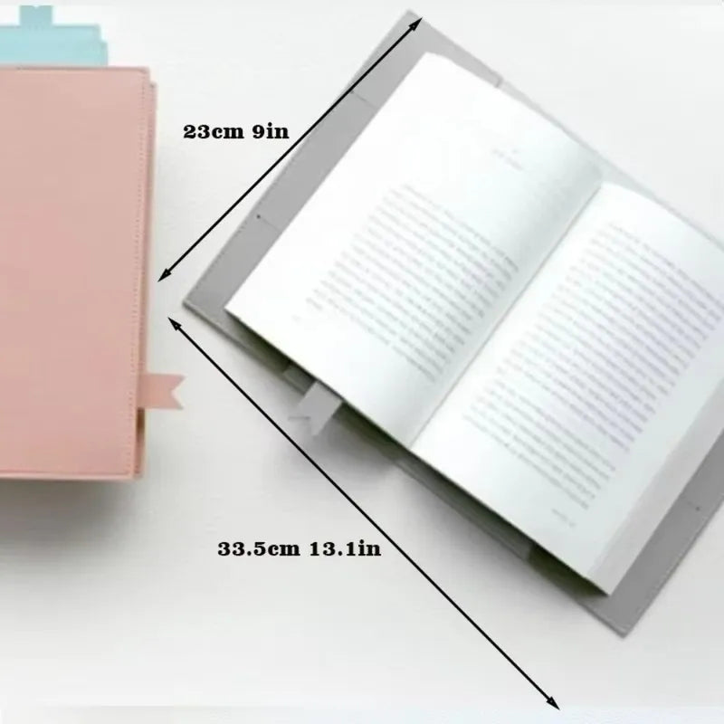 PU Leather Book Cover Solid Color Replaceable Notebook Cover Home Office