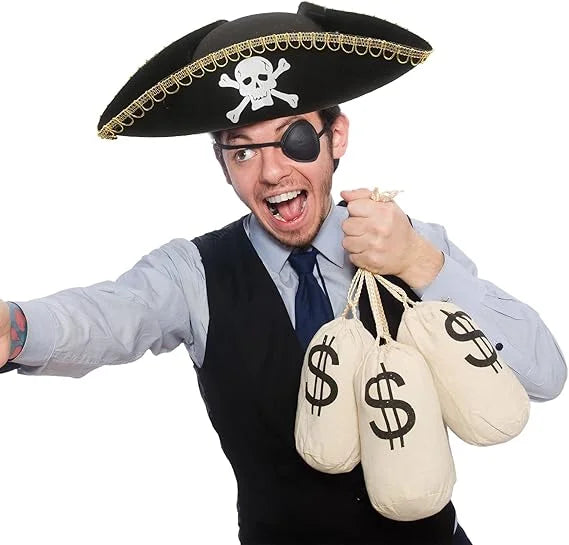 LED Pirate Hat with Light Up Skull Pattern for Costume Party Halloween Cosplay
