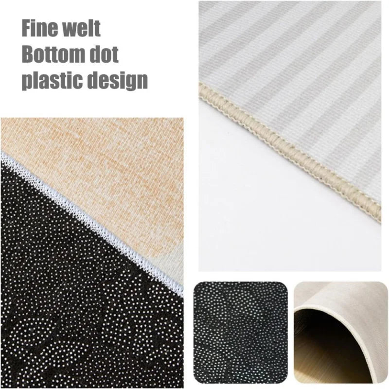 Jungle Animal Print Washable Carpet Non-Slip Hallway Mat for Kitchen Bedroom Living Room