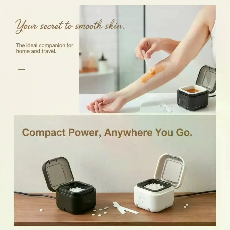 Mini Wax Heater Kit with Silicone Bowl for Hair Removal & Nose Ear Waxing