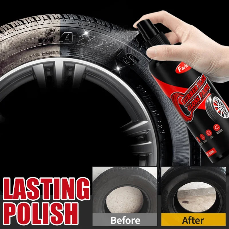 Car Tire Polish Wax - Plastic Part Restorer & Durable Tire Coating