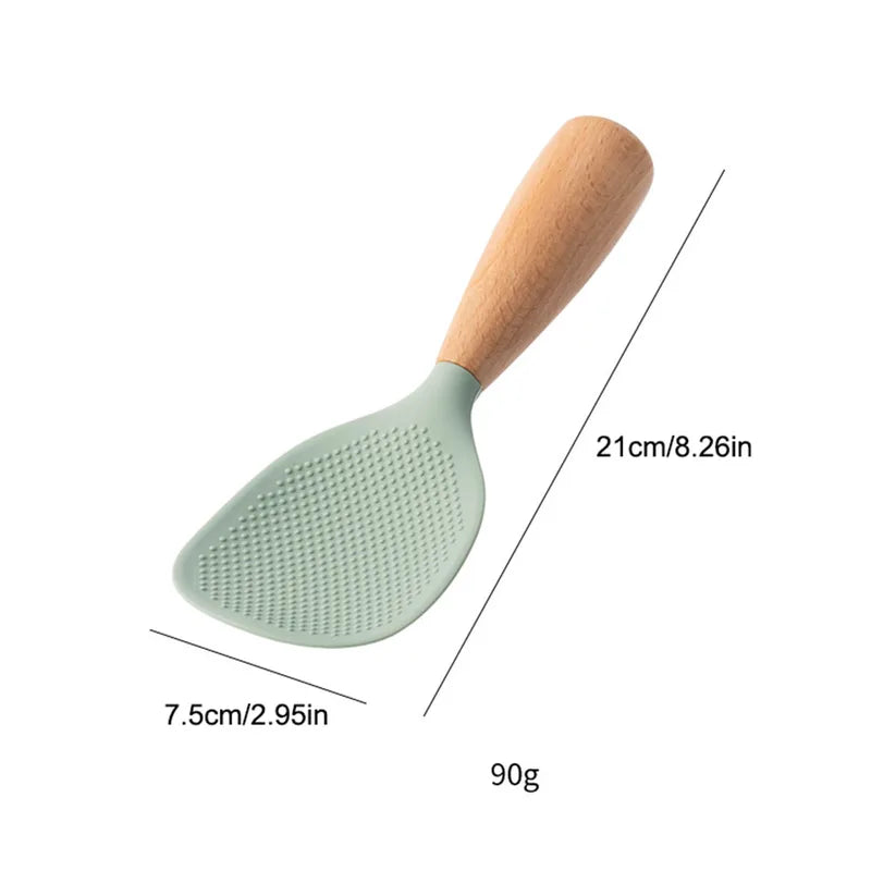 Silicone Cooking Spoon Non-Stick Heat-Resistant Kitchen Utensil - Durable & Anti-Scalding