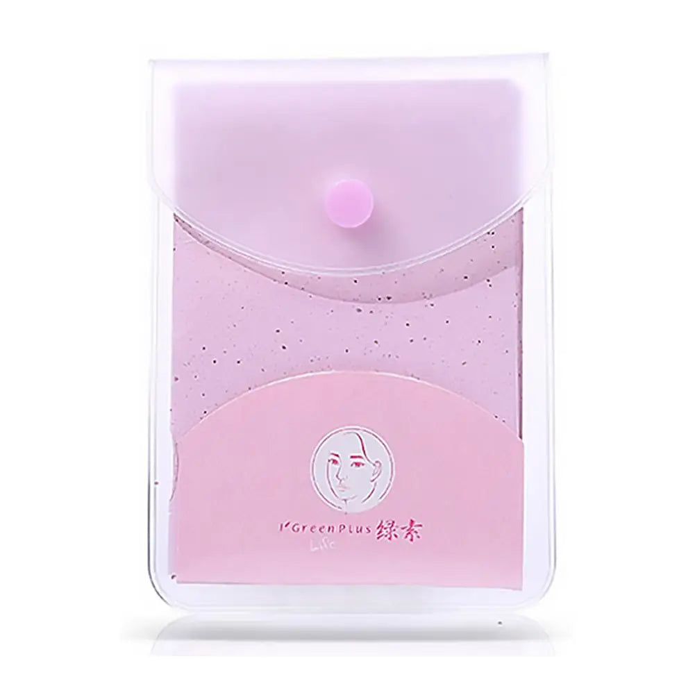 160 Sheets Oil Control Blotting Papers with Travel Case - Green Tea Face Tissues