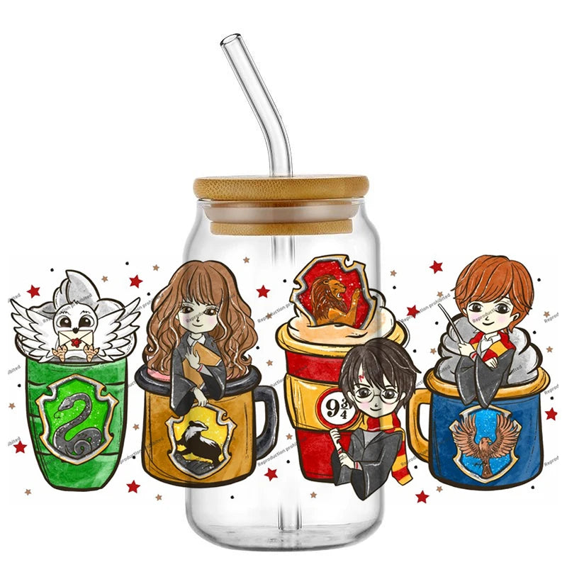 Fantasy Wizard Icon UV DTF Wraps for 16oz Cups Waterproof Decals - Multiple Colors