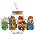 Fantasy Wizard Icon UV DTF Wraps for 16oz Cups Waterproof Decals - Multiple Colors