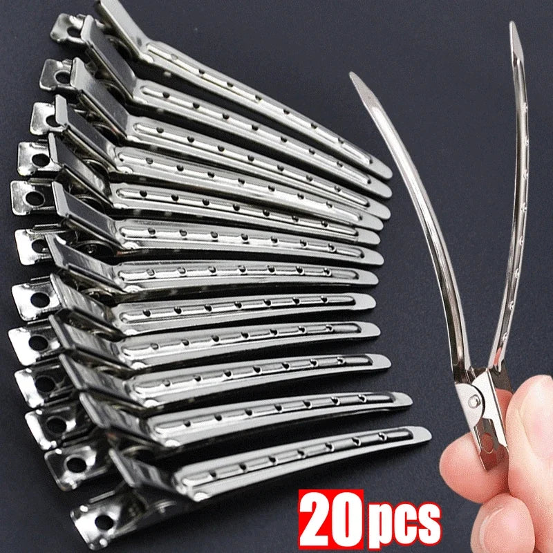 Metal Hair Sectioning Clips Hairdressing Clamps for Styling and Haircut - Multiple Sizes