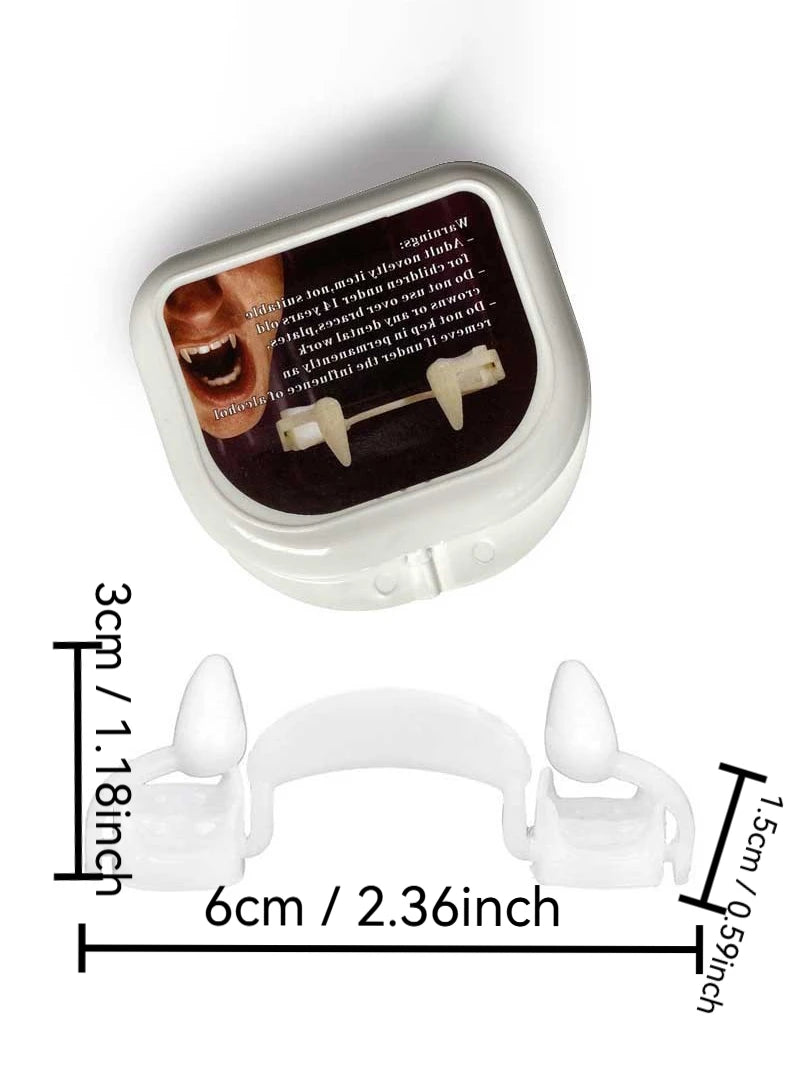 Vampire Dentures Fangs Costume Accessories for Halloween Party & Cosplay