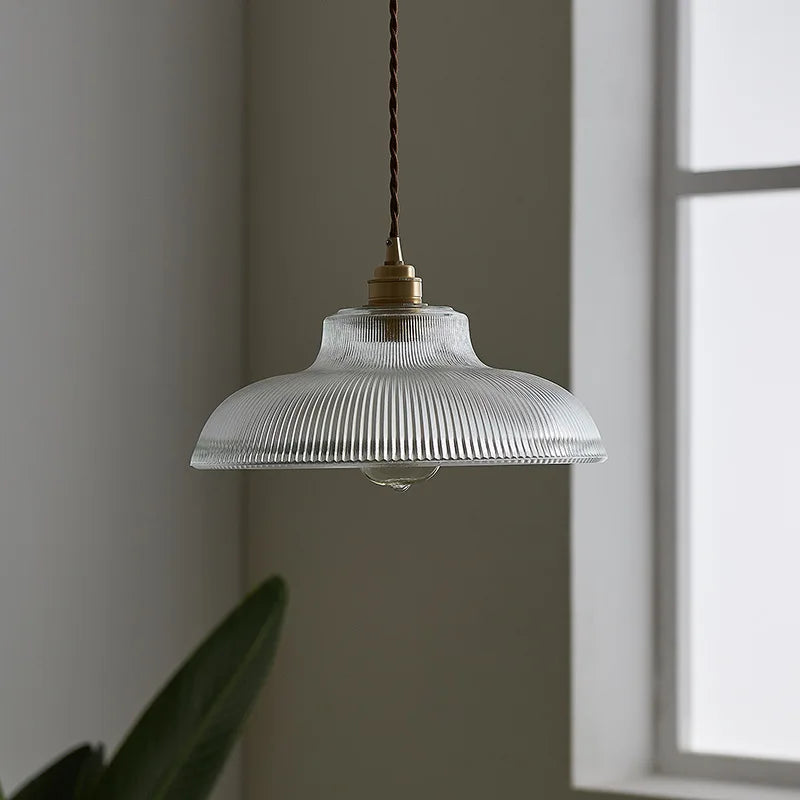 Vintage Glass Pendant Light - Indoor Hanging Lamp for Living Room & Bedroom
