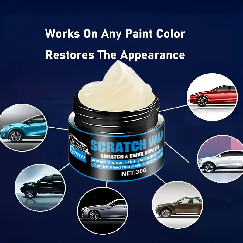 Professional Car Scratch Repair Wax for All Colors - Instant Gloss Enhancer & Protection