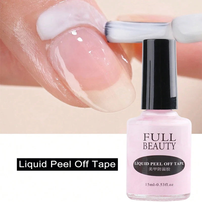 15ml Peel Off Latex Nail Edge Protector - Fast Dry Anti-Overflow Glue, Nail Care Tool